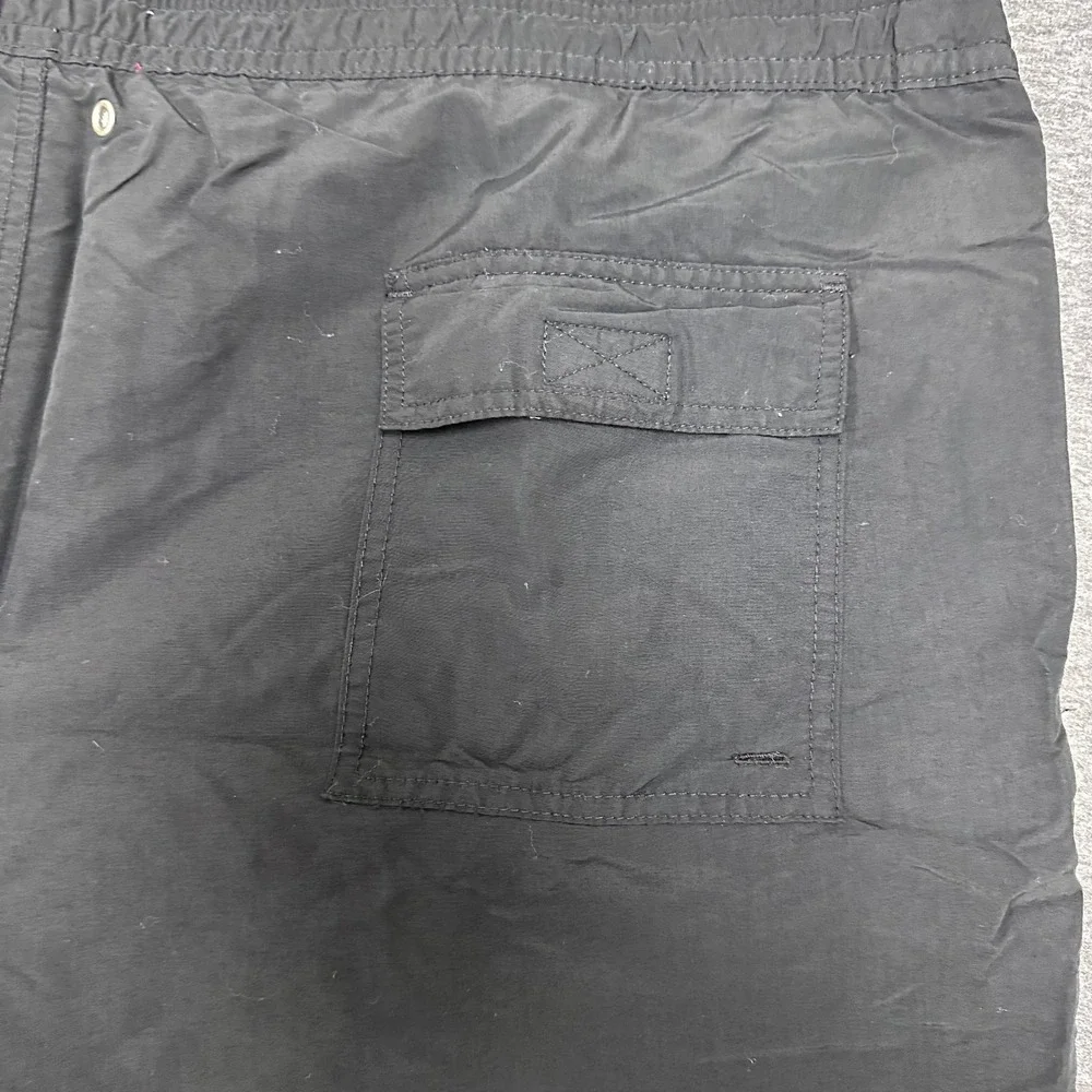 Polo Ralph Lauren Black Swim‎ Trunks Elastic Red Waist Red Pony Logo 2XB